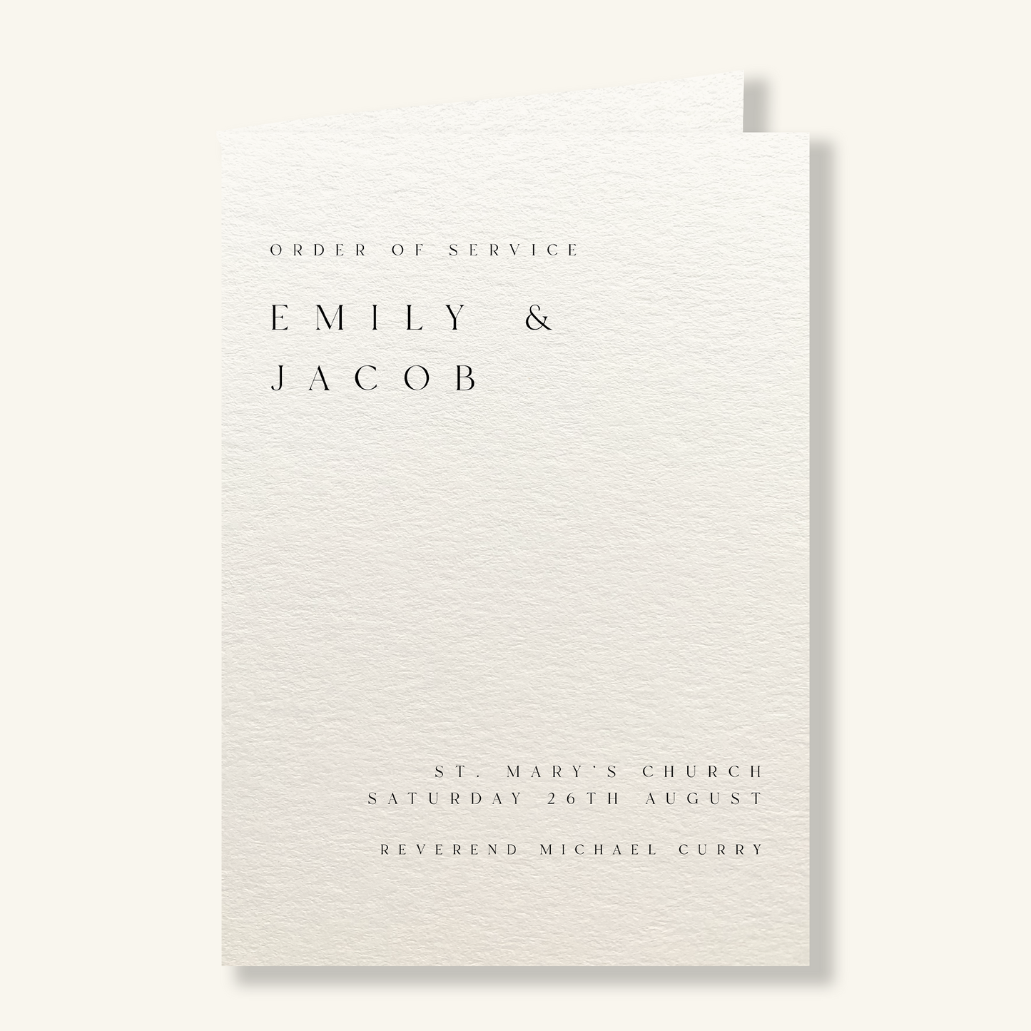 Order of Service - New York