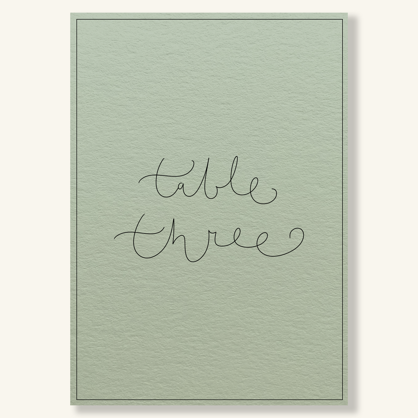 Table Number Sign - Moya