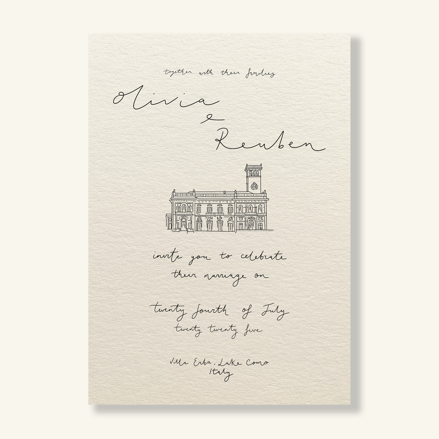 Invitation with Venue - Paloma