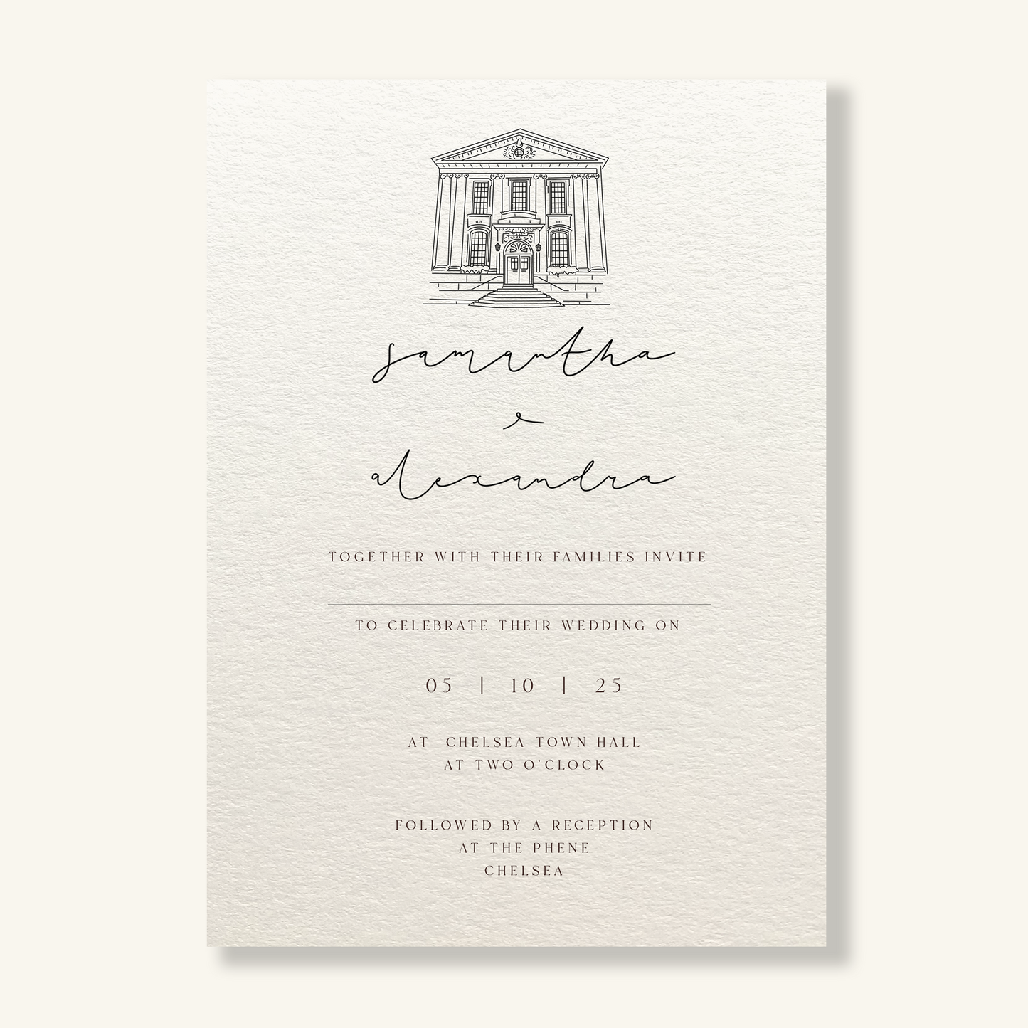 Invitation with Venue - Camellia