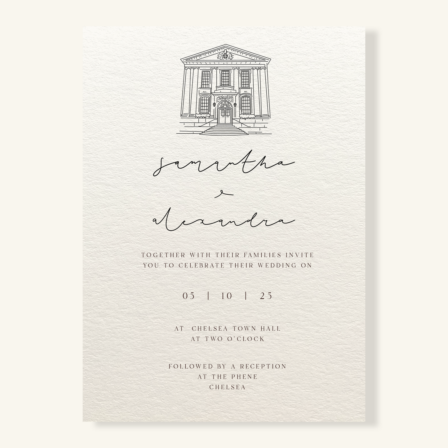 Invitation with Venue - Camellia