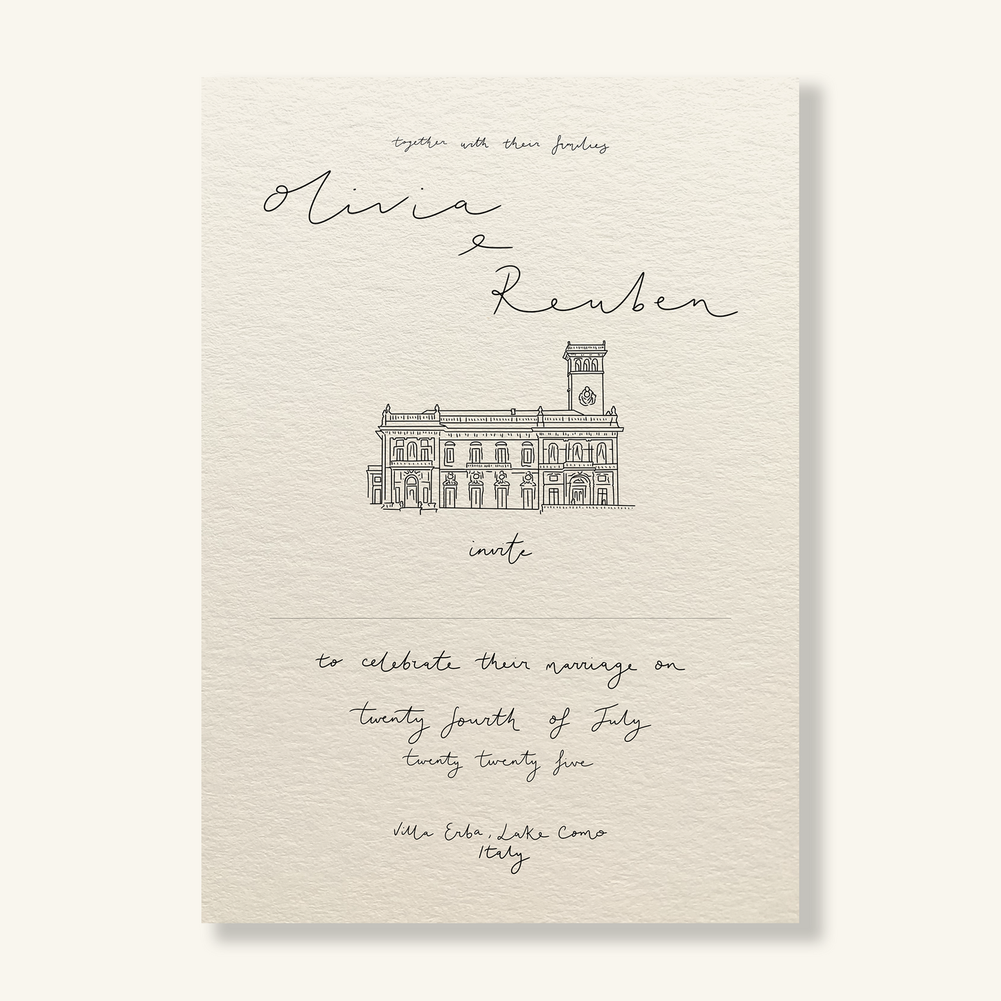 Invitation with Venue - Paloma